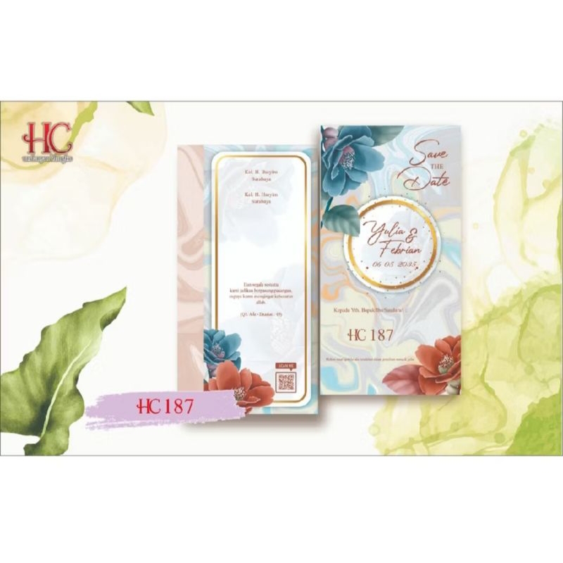 Cetak Undangan Murah Aesthetic | HC 187