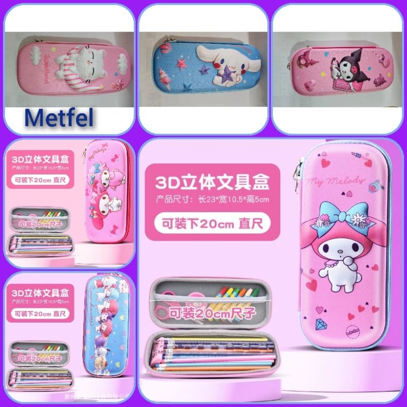 

Pencil Case 3D Timbul Karakter Cinnamoroll, Kuromi, Kotak Pensil 3D, Kotak Pencil, Tempat Pensil 3D