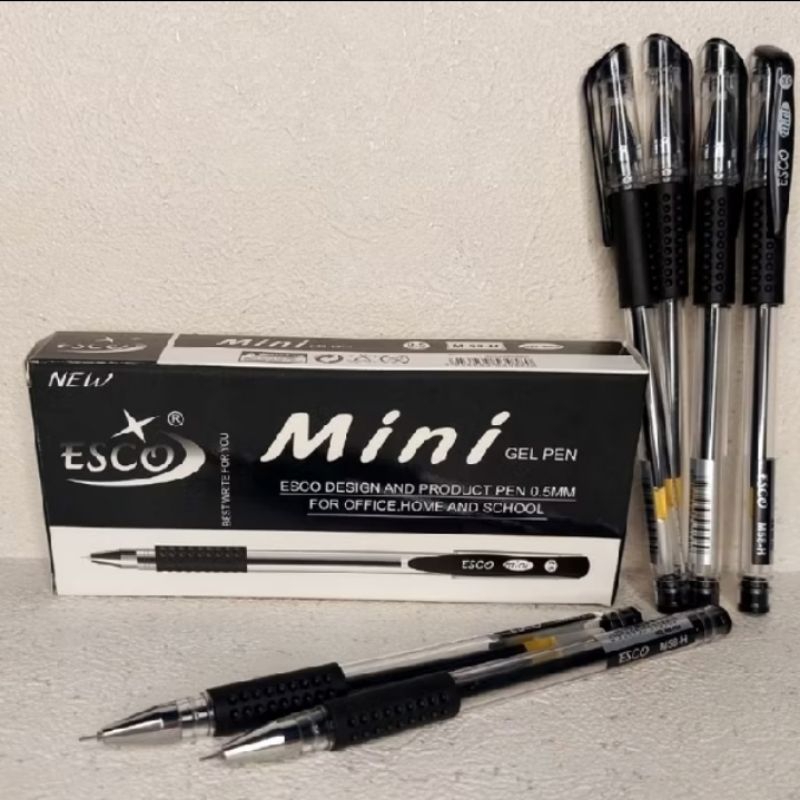 

Pulpen Gel Pen ESCO Mini 0.5mm lancip / 12pcs