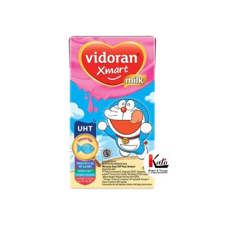 

Vidoran Xmart UHT Stroberi 110ml Susu Cair Anak