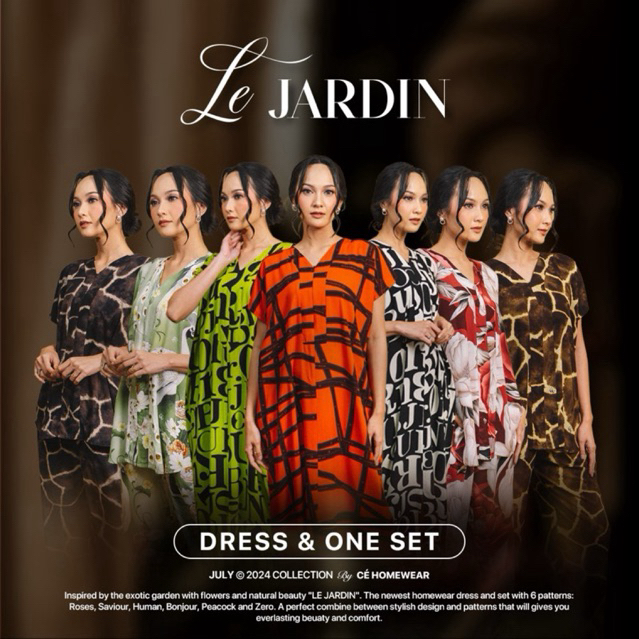 DASTER CE HOMEWEAR LE JARDIN - HOMEDRESS PANJANG DAN PENDEK