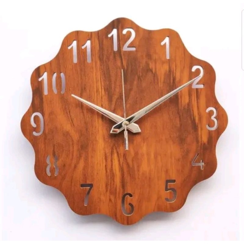 jam dinding aesthetic / jam dinding kayu / jam dinding unik