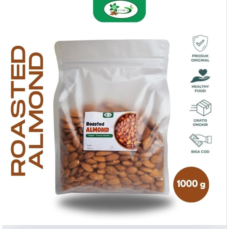 

Almond Panggang 1 Kg Rasa Original Tanpa garam dan tanpa perasa