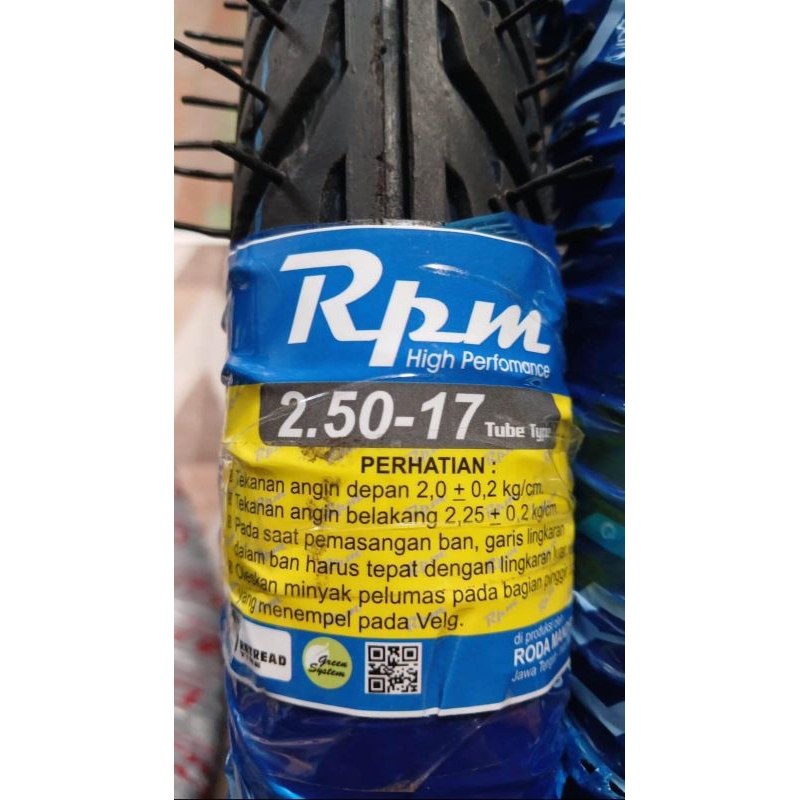 BanLuar RPM 250.17 Tubetype ban motor bebek