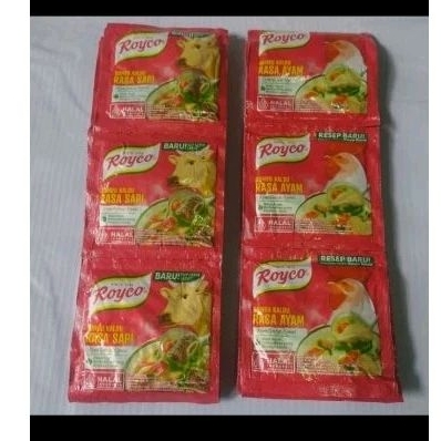 

Royco 8g, bumbu kaldu ayam dan sapi renteng isi 12sachet