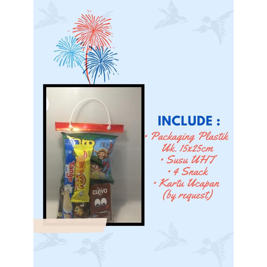 

BINGKISAN SNACK ULANG TAHUN ANAK/SNACK ULTAH ANAK/PAKET ULTAH/SOUVENIR ULTAH/KHITAN/ SUNAT/NATAL/LEBARAN - PAKET HEMAT 4