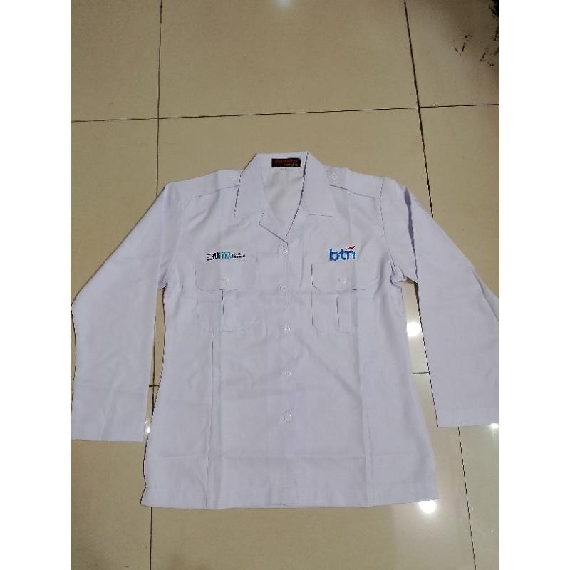 Seragam Putih Wanita BUMN BTN Baju BUMN BTN Lengan Panjang