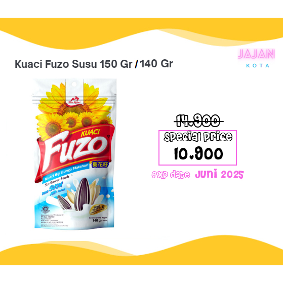 

Dua Kelinci Kuaci FUZO Susu 150 gram / 140 gram