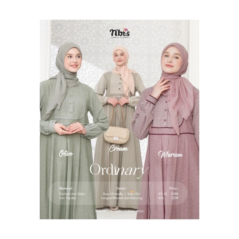 GAMIS WANITA RON 019 GAMIS NIBRAS MURAH