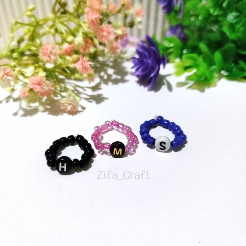 Cincin manik inisial /cincin viral