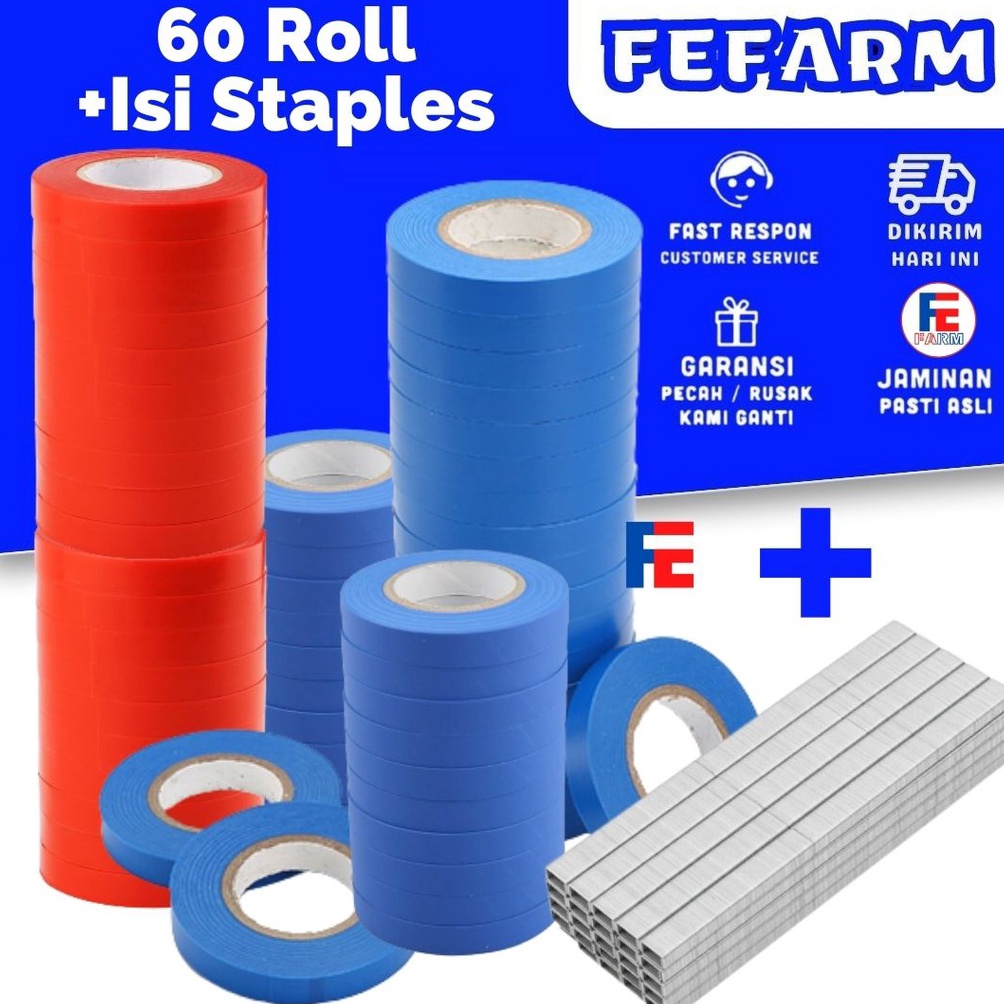 

HOT PRODUCT Paket Pita Tapetool 1 Kotak Staples 6 Roll FEFARM