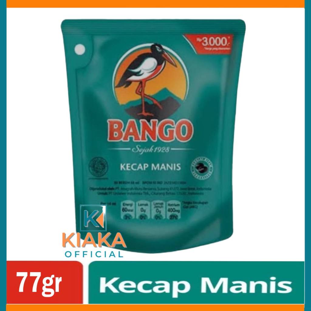 

Kecap Manis Bango Refill 77g Kemasan Pouch 3000