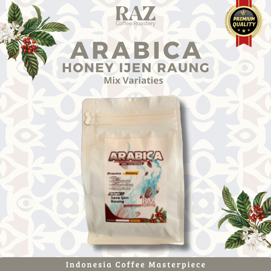 

Arabica Honey Ijen Raung - Kopi Arabica - 200 gr - RAZ Coffee