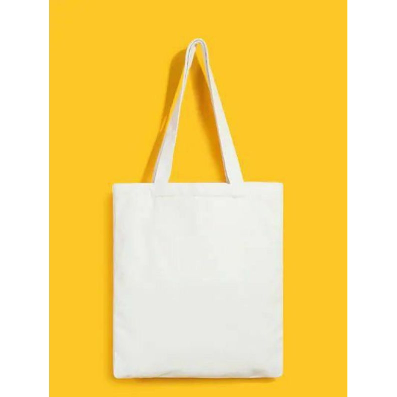 Tote Bag Polos Kanvas Bahan Untuk Sublimasi Kain Menggunakan Resleting