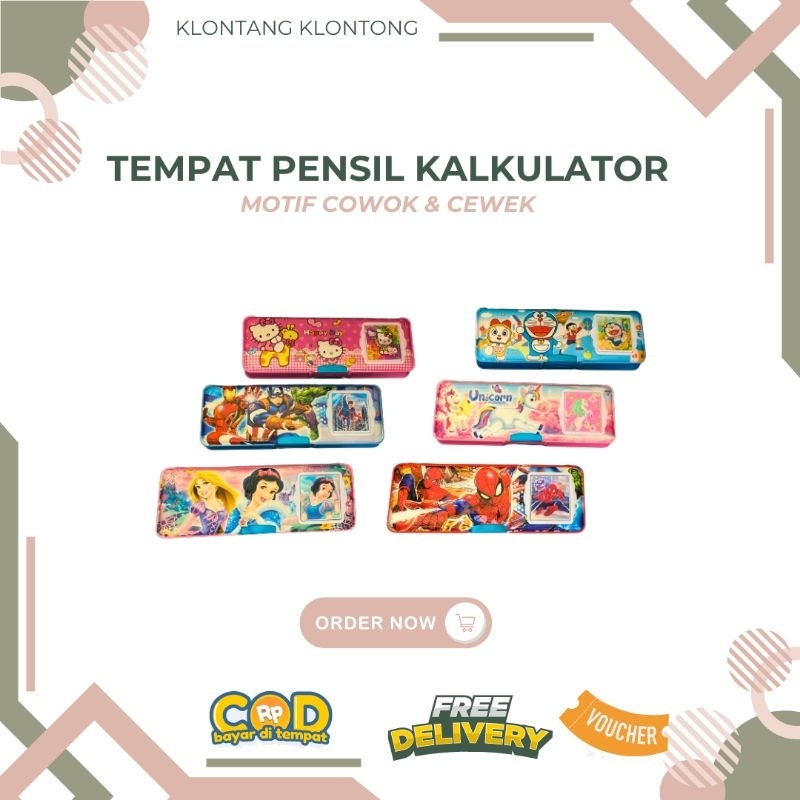 

Tempat Pensil / Kotak Pensil Karakter Kalkulator