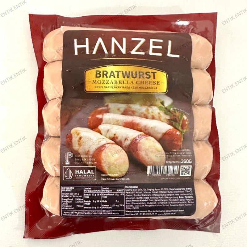 

Hanzel Sosis Bratwurst Mozzarella Cheese 360 gram