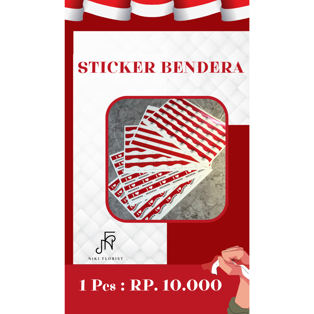 

Stiker Bendera/Stiker I Love Indonesia/Garuda