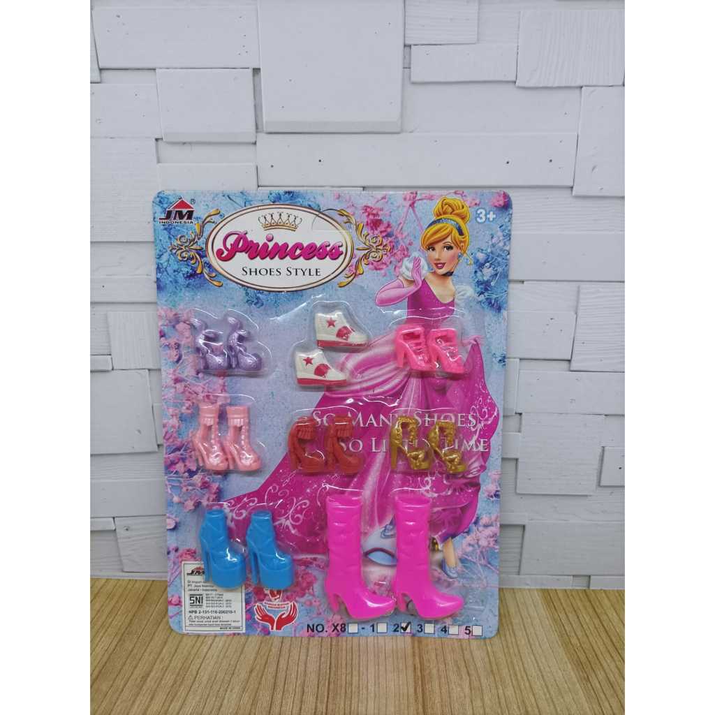 Mainan Sepatu Untuk Boneka Berby / Fashion Shoes Set X8-8 JM