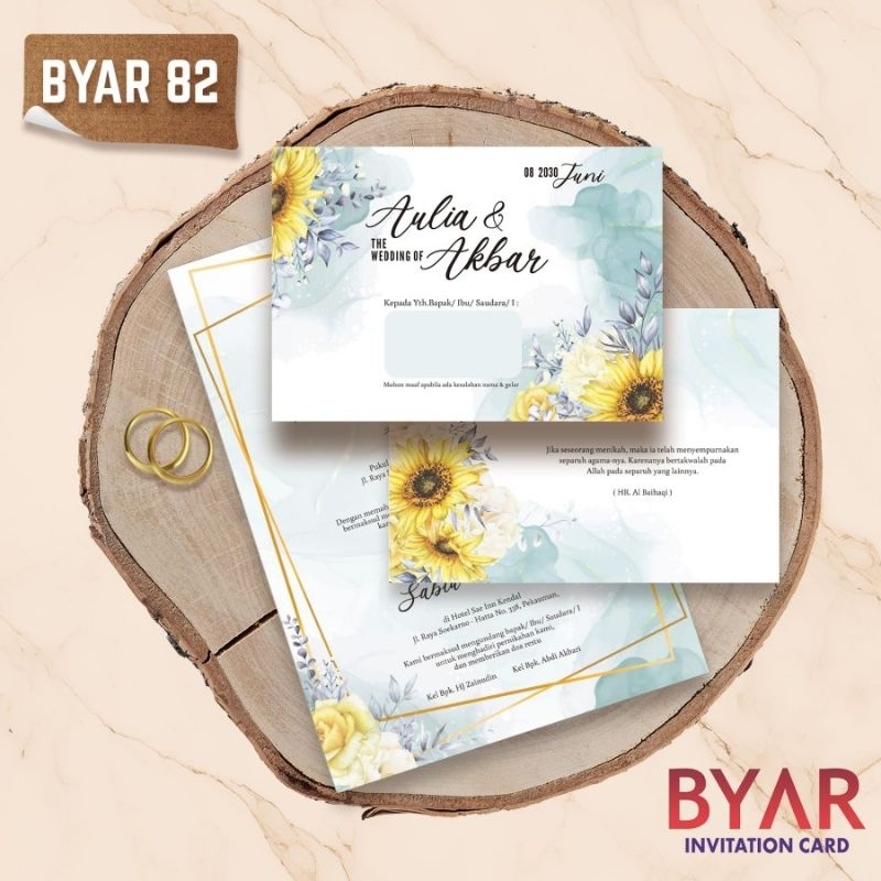Undangan Pernikahan BYAR - Kertas BC 150gsm
