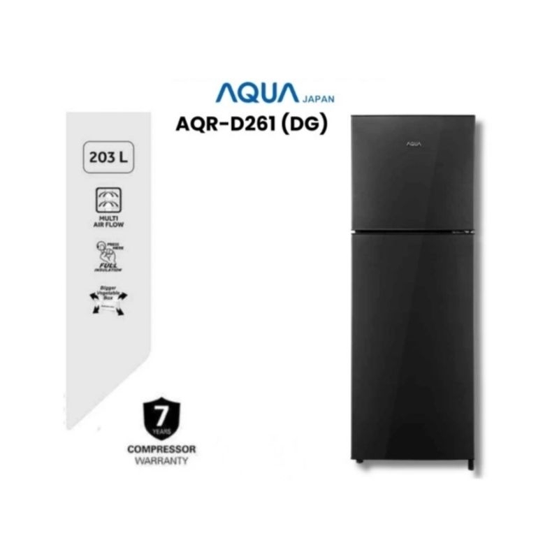 kulkas Aqua 2 Pintu AQR D261DG /LB/LK