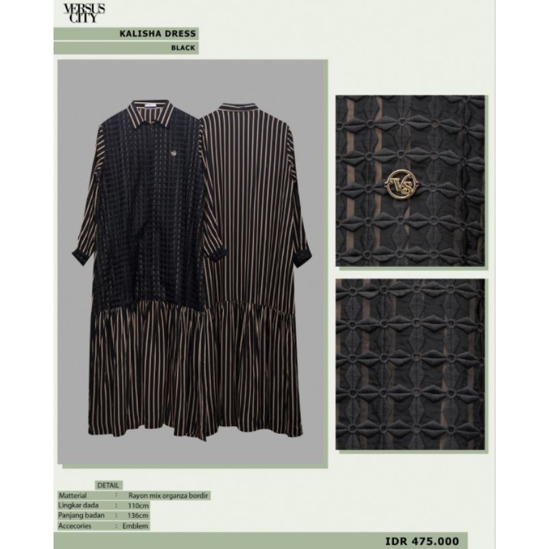 DRESS VERSUS CITY KALISHA BLACK TERBARU. VERSUS CITY TERBARU ORIGINAL