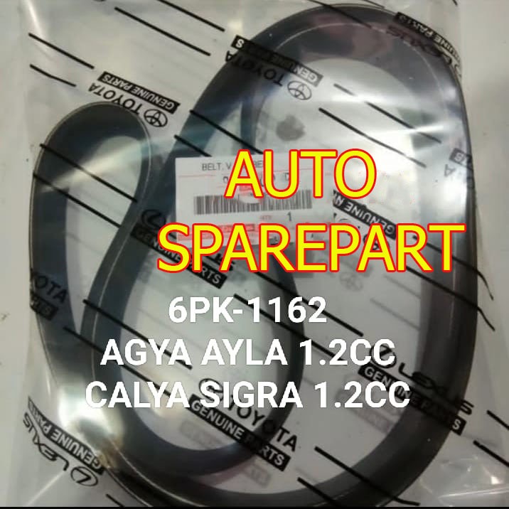 FAN VAN V BELT TALI KIPAS 6PK1162 AGYA AYLA CALYA SIGRA 1.2CC 6PK-1162