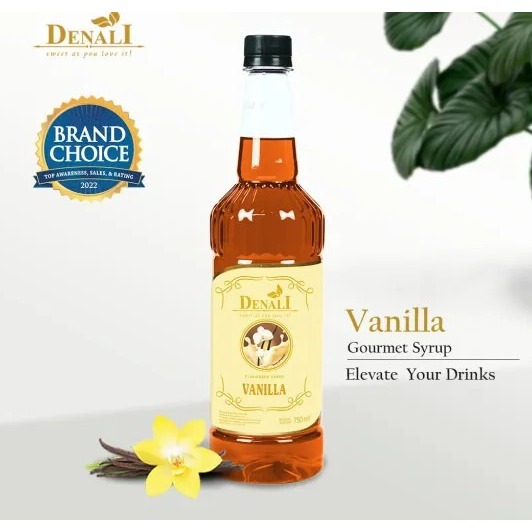 

DENALI VANILLA SYRUP 750ML, CAMPURAN MINUMAN KAFE PREMIUM DLL