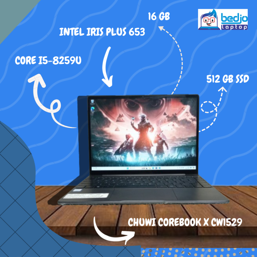 PALING MURAH, Beli Laptop Bekas, Chuwi CoreBook X CWI529, i5-8259U, Chuwi CoreBook X, Laptop Bekas M