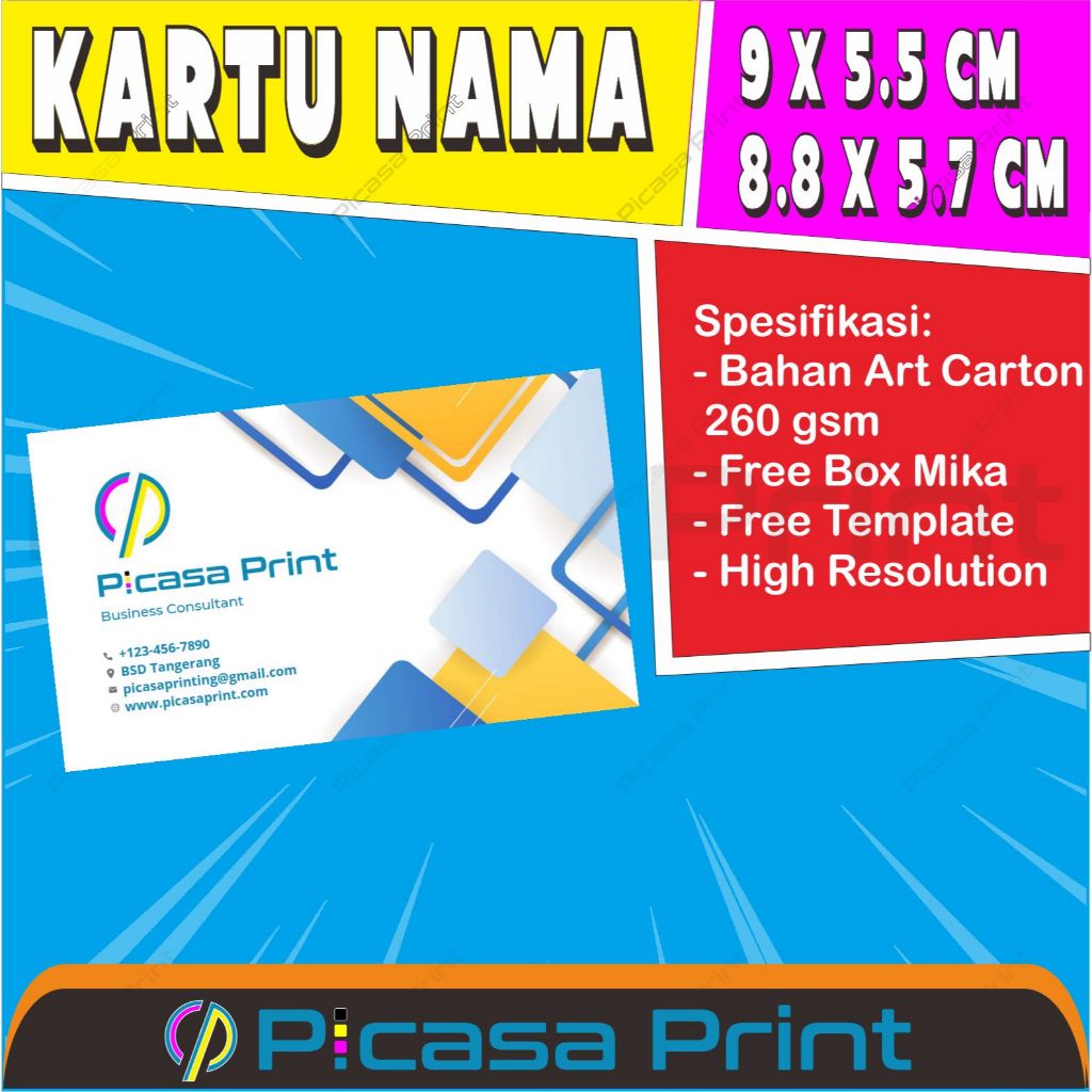 

Picasa Print Kartu Nama Cetak Business Card Full Color Digital High Resolution Advertising