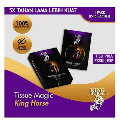 Tissue KING HORSE/King Horse Tissue Magic/ King Horse BPOM/1 Kotak 6 Sachet
