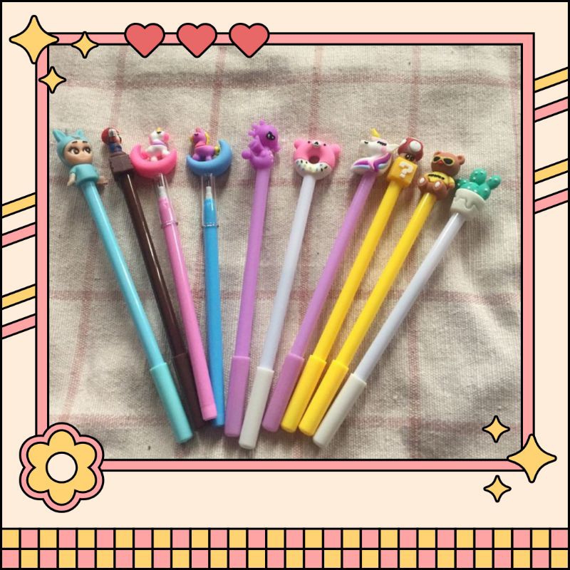 

PEN KARAKTER LUCU RANDOM | TINTA HITAM BELI 3 FREE REFIL TINTA