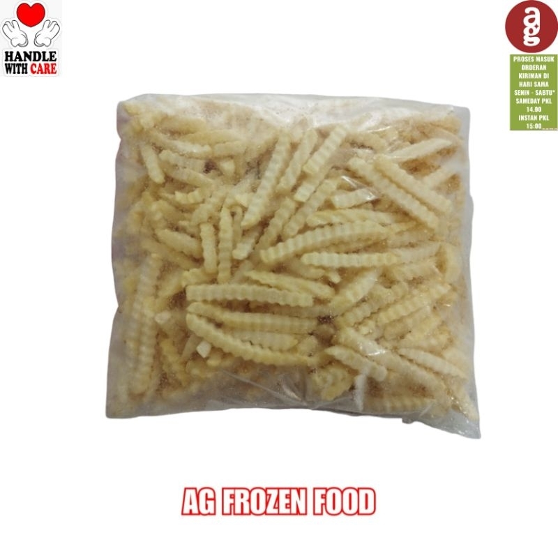 

Hyfun Crinkle Cut Kemasan Polos 2 kg