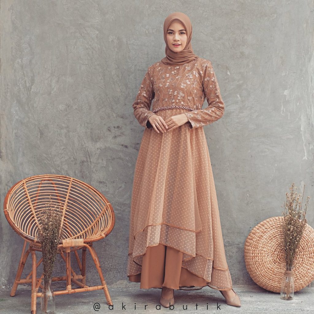 Belle Dress Premium Payet Mutiara Baju Wanita Pesta Ceruty Brokat Tutu Tile by Ece