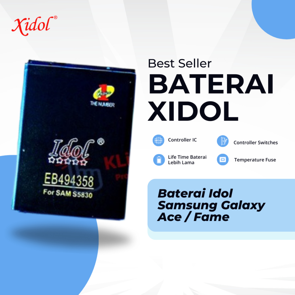 Baterai XIDOL Samsung Galaxy Ace / Fame