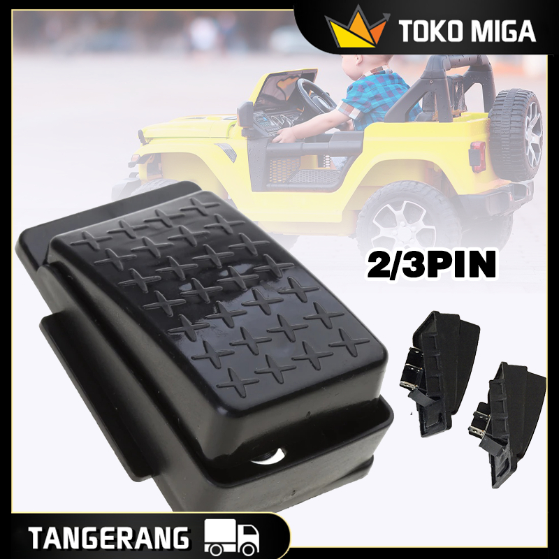 Pedal Saklar Switch Gas injak Mobil Motor Mainan Aki 2 Pin 3 Pin Universal Push On Switch Pegas Peda