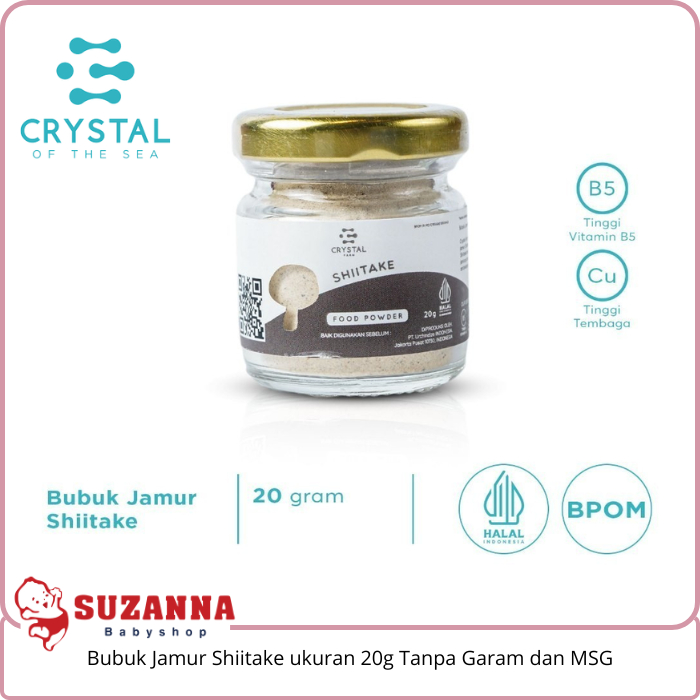 

CRYSTAL OF THE SEA Bubuk Jamur Shiitake ukuran 20g Tanpa Garam dan MSG