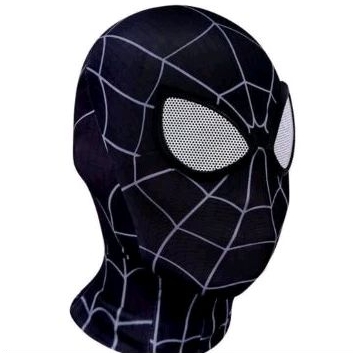Topeng spiderman hitam venom karakter cosplay acara hiburan topi anak dewasa perayaan mask spiderman
