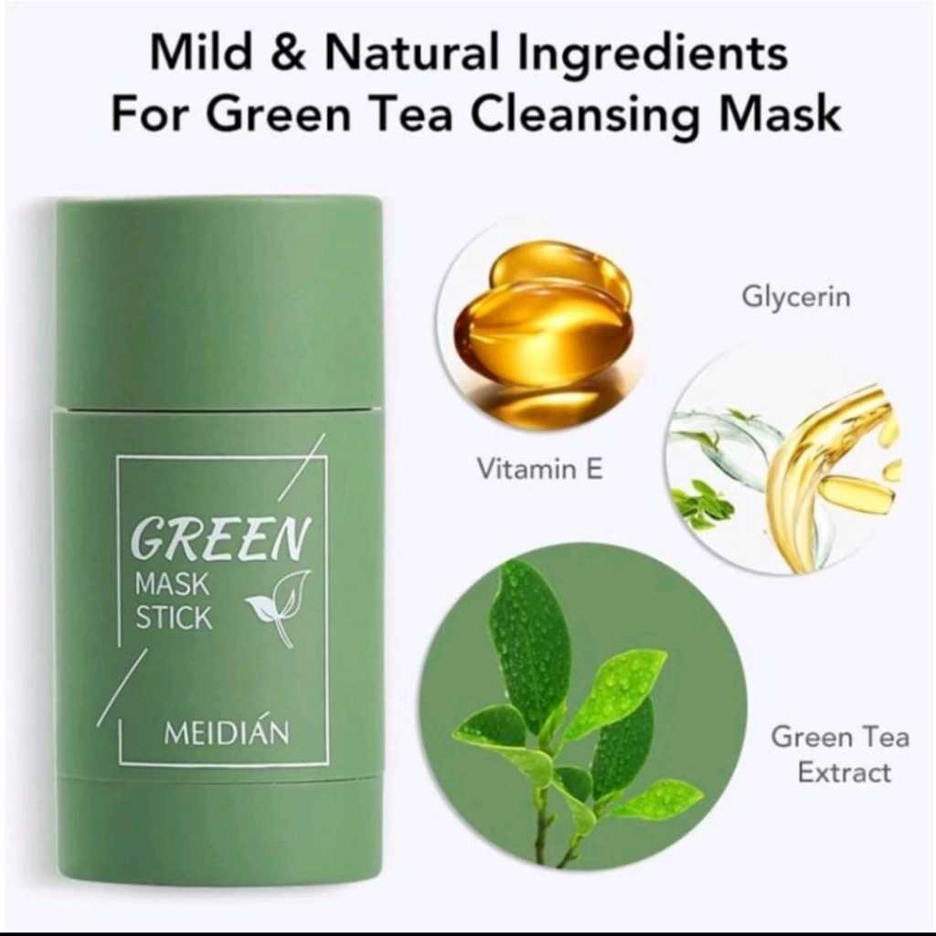 Green Mask Stick Original 100% / Meidian Green Mask stick / Masker Green Tea / Green Mask stik