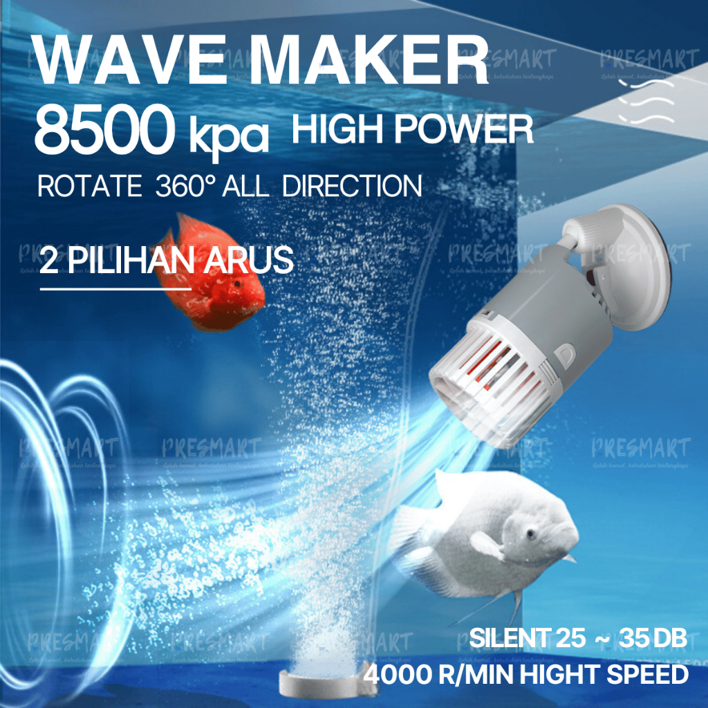 Pompa Wave Maker Pembuat Gelombang Wafe Mesin Arus Ombak Air Aquarium Akuarium Aquascape Wavemaker K