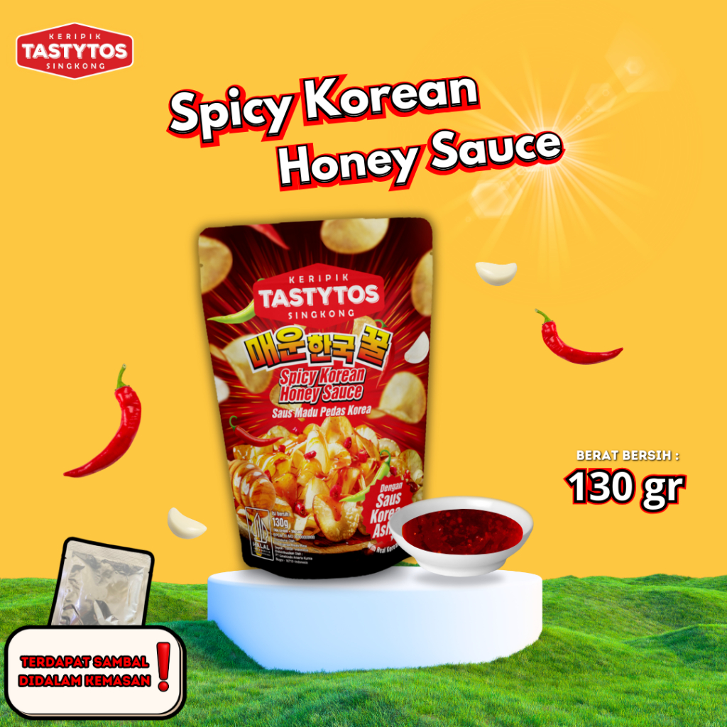 

Keripik Singkong Spicy Korean Honey Sauce 130 gr