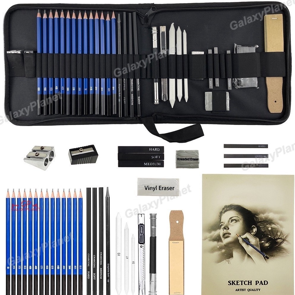 

33PCSSet Sketch Pensil Pisau Penghapus dan Pensil Gambar untuk Keperluan Sekolah Pencil Drawing Set KODE T3S5