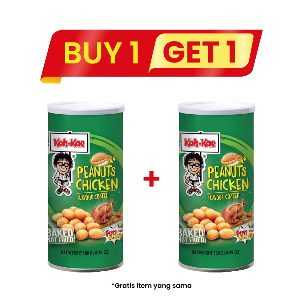 

BUY 1 GET 1 FREE Koh-kae Peanuts Chicken Flavour Coated - 180gr