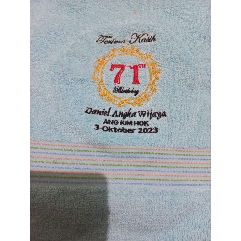 Bordir Handuk - Supplier Konveksi Surabaya - Grosir Kain Surabaya