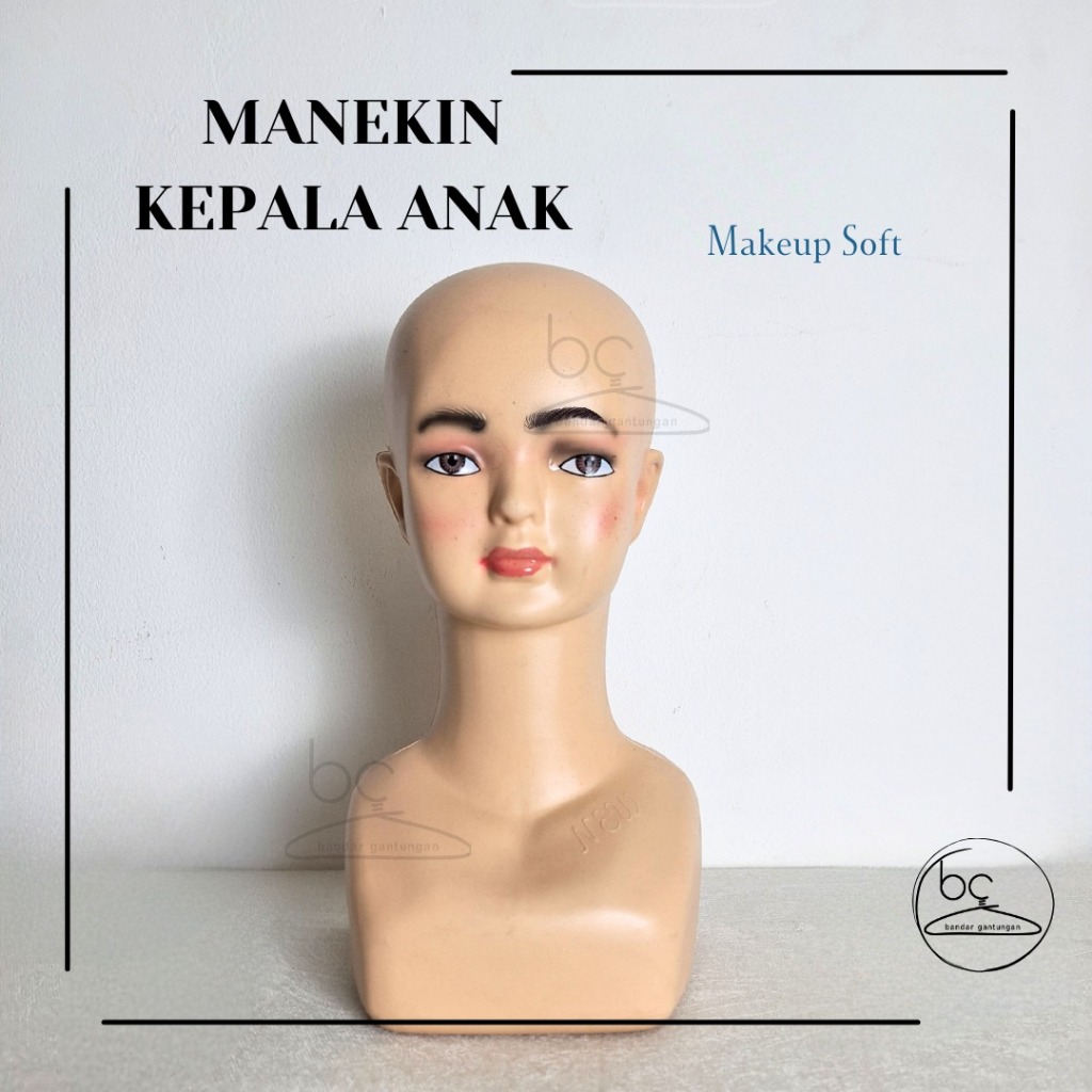 Patung Kepala Plastik Anak / Display Aksesoris Kepala / Hijab Jilbab Kerudung Anak(BH)