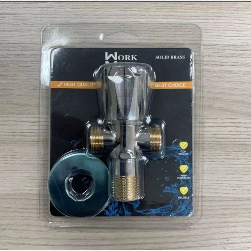 Stop Kran Shower Double Drat Kuningan Workman / Stop Kran Cabang Tee Shower