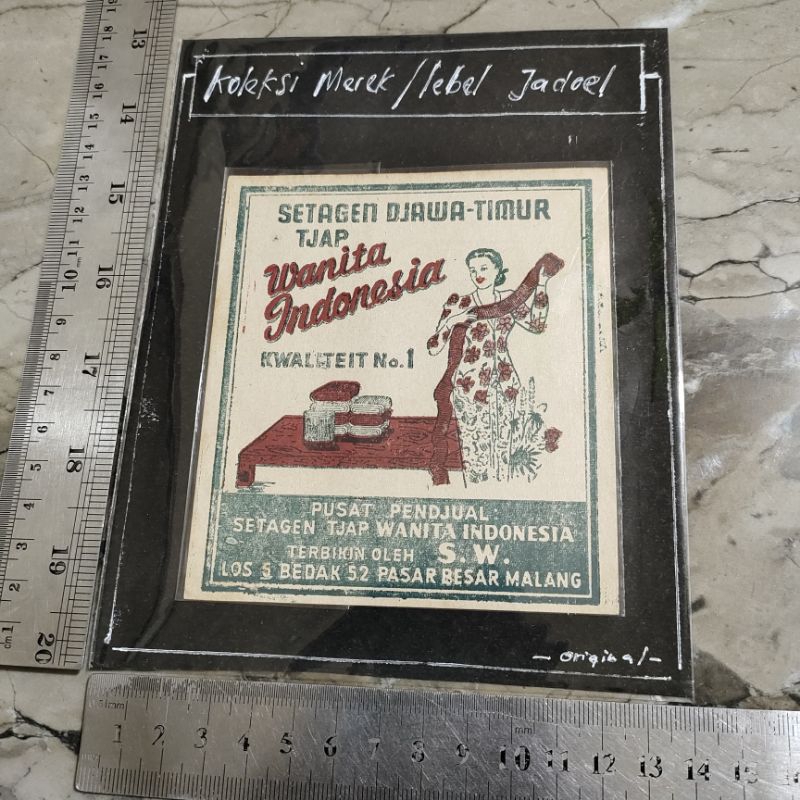 

KL30LW Kertas Label asli jadul, kertas lawas