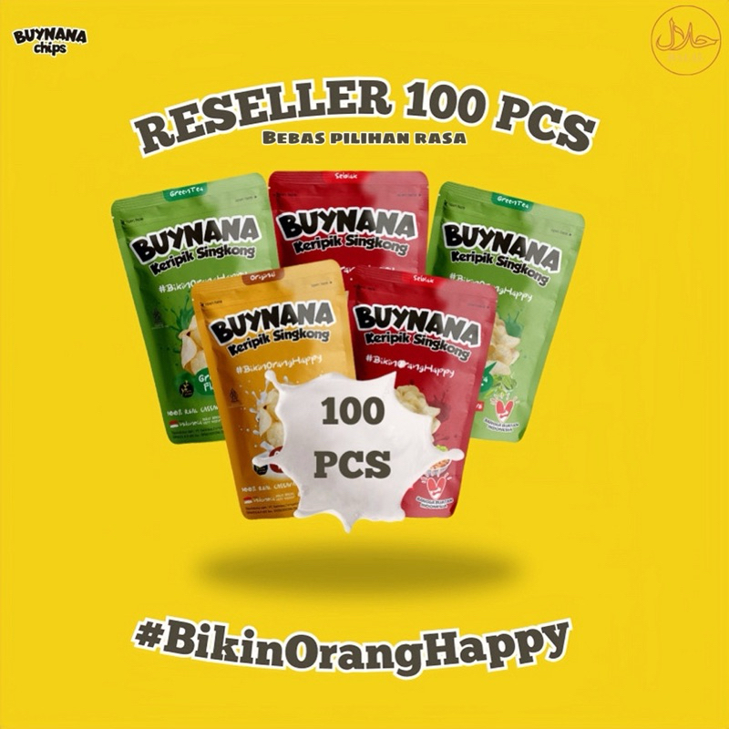 

Buynana Chips [PAKET RESELLER 100 PCS] Keripik Singkong