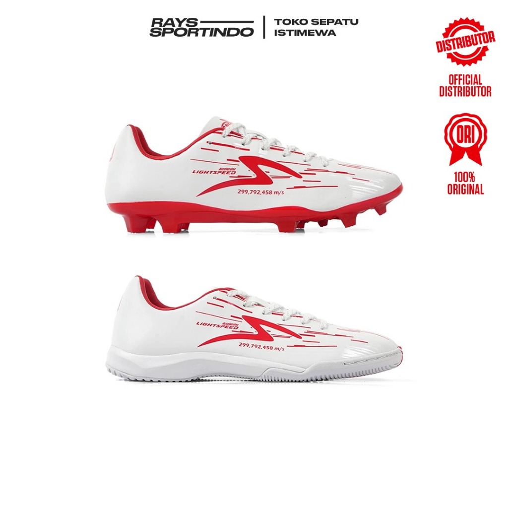 SPECS LIGHTSPEED REBORN FG & IN WHITE EMPEROR RED