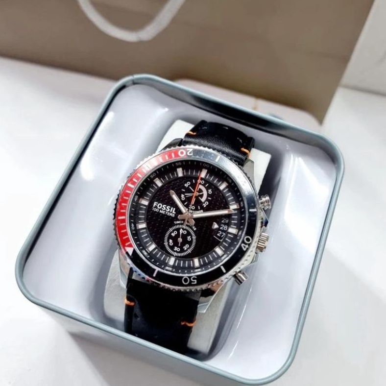 KODE A43H  FREE BATERAI CADANGAN JAM TANGAN FOSS KRONO AKTIF KULIT CH2953