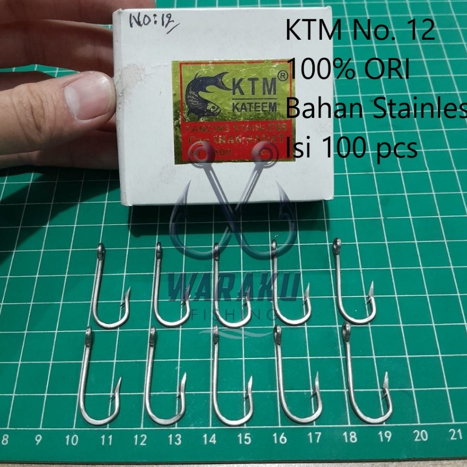 KODE G67F Kail Pancing Stainless KTM Kateem Cap Ikan Sadat 2335  Kail Nelayan No 12 1 ORI  Grosir is